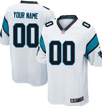 Men's Nike Carolina Panthers Customized White Game Jersey 