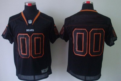 Men's Nike Chicago Bears Customized Lights Out Black Elite Jersey 