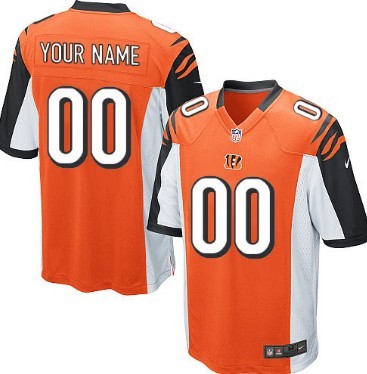 Kids' Nike Cincinnati Bengals Customized Orange Game Jersey