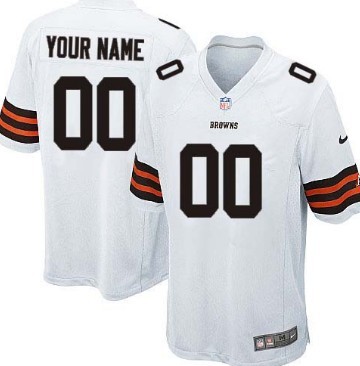 Kids' Nike Cleveland Browns Customized White Game Jersey 