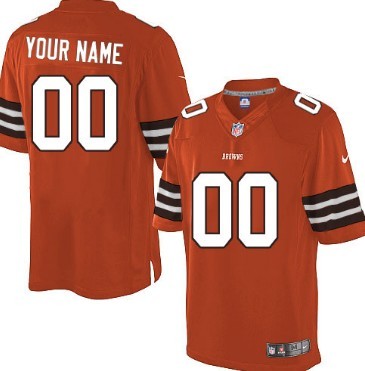 Men's Nike Cleveland Browns Customized Orange Limited Jersey