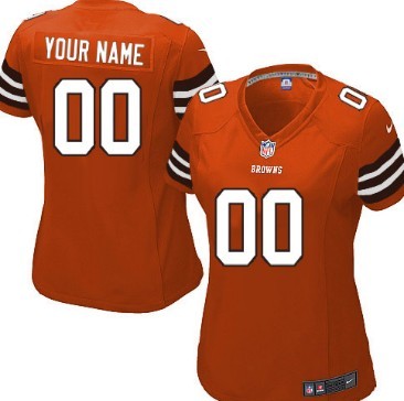 Women's Nike Cleveland Browns Customized Orange Limited Jersey