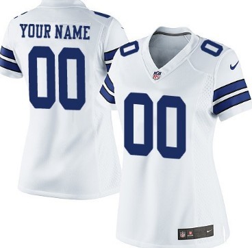 Women's Nike Dallas Cowboys Customized White Game Jersey