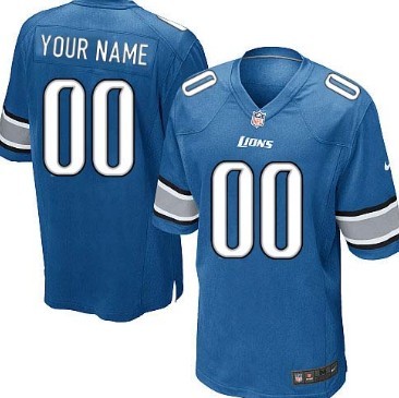 Kids' Nike Detroit Lions Customized Light Blue Game Jersey 