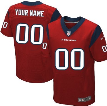 Men's Nike Houston Texans Customized Red Elite Jersey 