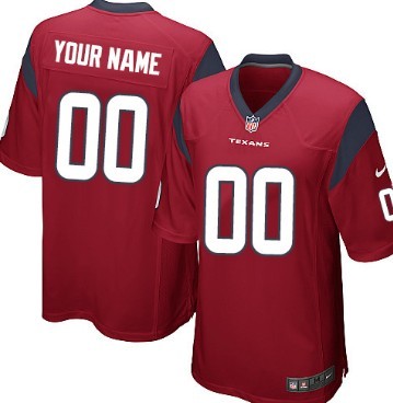 Men's Nike Houston Texans Customized Red Limited Jersey 