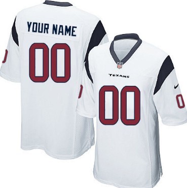 Kids' Nike Houston Texans Customized White Game Jersey