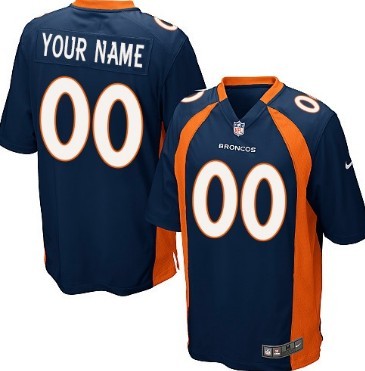 Kids' Nike Denver Broncos Customized Blue Game Jersey