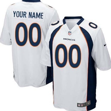 Kids' Nike Denver Broncos Customized White Limited Jersey 