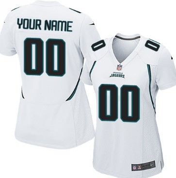 Women's Nike Jacksonville Jaguars Customized White Limited Jersey