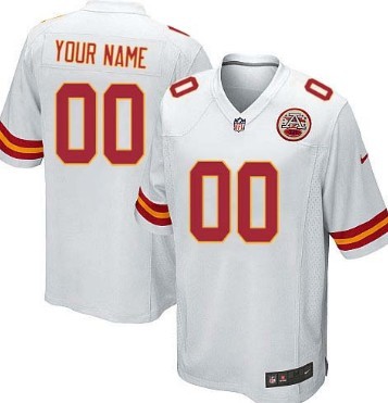 Men's Nike Kansas City Chiefs Customized White Game Jersey