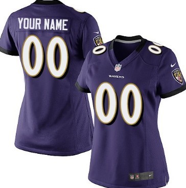 Women's Nike Baltimore Ravens Customized Purple Limited Jersey 