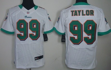 Nike Miami Dolphins #99 Jason Taylor White Elite Jersey 