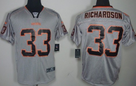 Nike Cleveland Browns #33 Trent Richardson Lights Out Gray Elite Jersey 