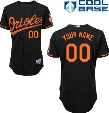 Men's Baltimore Orioles Customized Black Jersey 