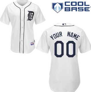 Kids' Detroit Tigers Customized White Jersey 