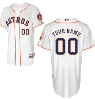 Kids' Houston Astros Customized White Jersey 