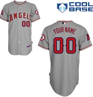 Kids' LA Angels of Anaheim Customized Gray Jersey 