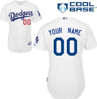 Kids' Los Angeles Dodgers Customized White Jersey 