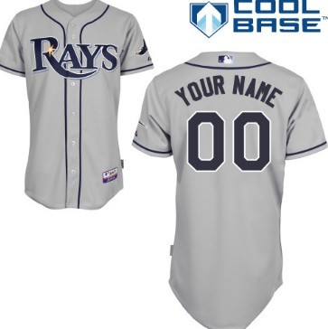 Men's Tampa Bay Rays Customized Gray Jersey 