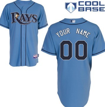 Men's Tampa Bay Rays Customized Light Blue Jersey 