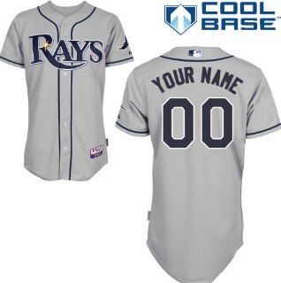 Men's Tampa Bay Rays Customized Gray Jersey 