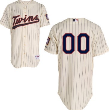 Men's Minnesota Twins Customized Cream Jersey 