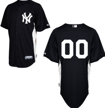 Men's New York Yankees Customized Black BP Jersey