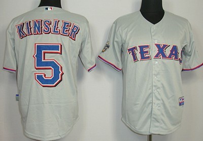 Texas Rangers #5 Ian Kinsler Gray Kids Jersey 