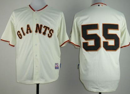 San Francisco Giants #55 Tim Lincecum Cream Kids Jersey