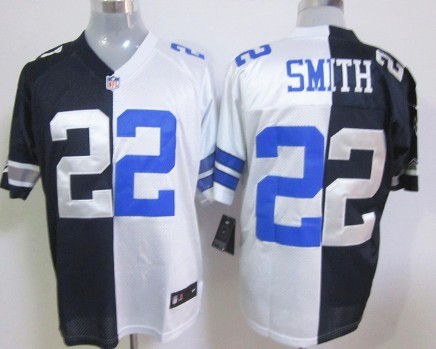 Nike Dallas Cowboys #22 Emmitt Smith Blue/White Two Tone Elite Jersey 