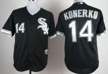 Chicago White Sox #14 Paul Konerko Black Kids Jersey 