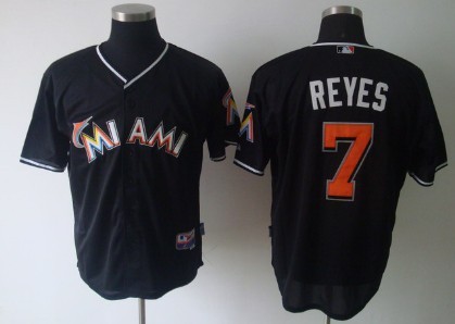 Miami Marlins #7 Jose Reyes Black Kids Jersey