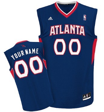 Mens Atlanta Hawks Customized Blue Jersey