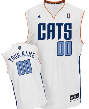 Mens Charlotte Bobcats Customized White Jersey