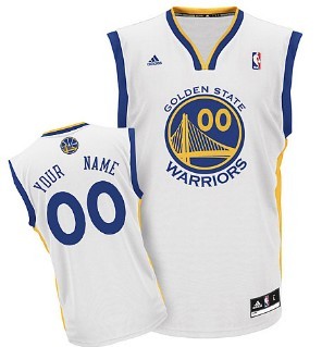 Kids Golden State Warriors Customized White Jersey