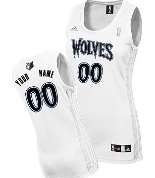 Womens Minnesota Timberwolves Customized White Jersey