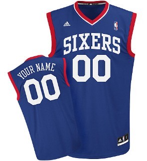 Kids Philadelphia 76ers Customized Blue Jersey 