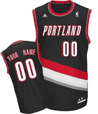 Mens Portland Trailblazers Customized Black Jersey