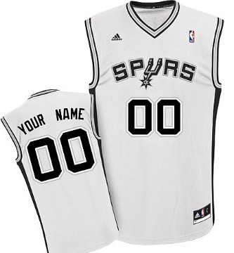 Mens San Antonio Spurs Customized White Jersey