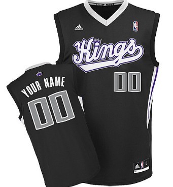 Mens Sacramento Kings Customized Black Jersey