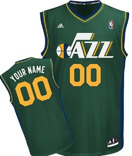 Kids Utah Jazz Customized Green Jersey 