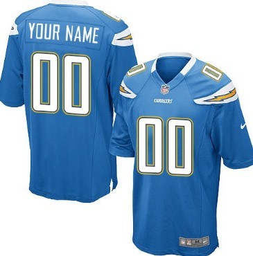 Kids' Nike San Diego Chargers Customized Light Blue Game Jersey 