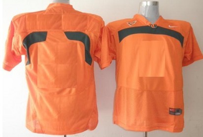 Men's Miami Hurricanes Customized Orange Jersey 