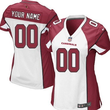 Women's Nike Arizona Cardinals Customized White Game Jersey 