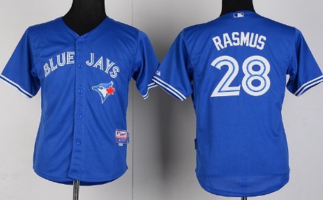 Toronto Blue Jays #28 Colby Rasmus Blue Kids Jersey 