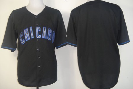 Men's Chicago Cubs Customized 2012 Black Fashion Jersey