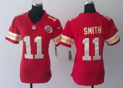 Nike Kansas City Chiefs #11 Alex Smith Red Game Womens Jersey 