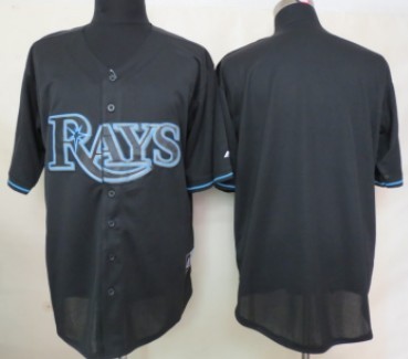 Men's Tampa Bay Rays Customized 2012 Black Fashion Jersey