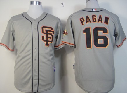 San Francisco Giants #16 Angel Pagan Gray SF Edition Jersey 